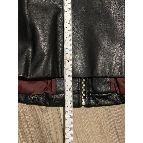 Wilsons Leather Womens Black Leather Jacket Coat Sz L Long Sleeve Pockets 90’s - Picture 10 of 15